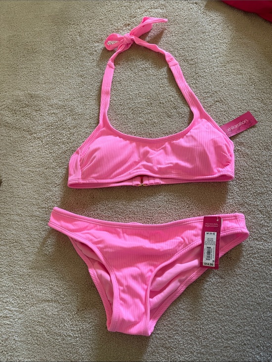 Target Other - Target Pink Ribbed Halter Bikini Set